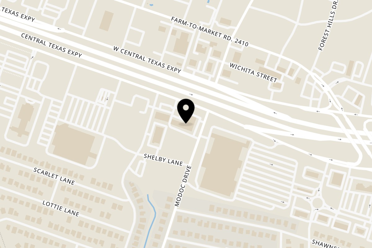 Map showing the location of Rockin' Ramen Harker Heights on 300 W Central Texas Expy in Harker Heights